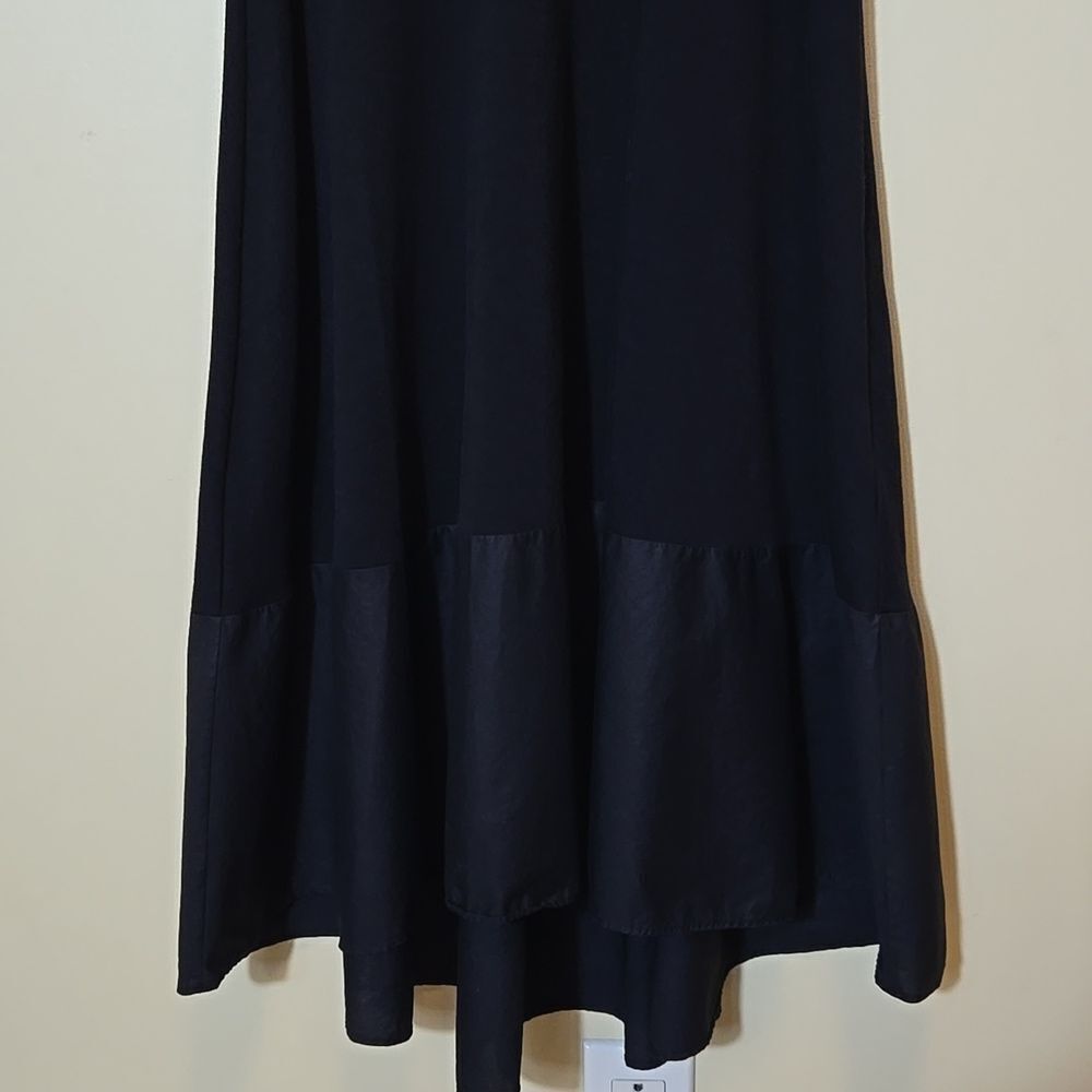 COS Paneled Black Jersey Dress Size XS Fit & Flare Modest Stealth Wealth Classic - Picture 5 of 13